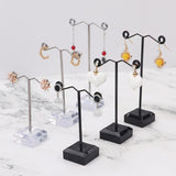 Maxbell Metal Support Acrylic Bottom Earring Organizer T Shape Versatile Size S