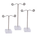 Maxbell 3 Pieces Earrings Display Stand Mini Earrings Storage Rack Girls Women