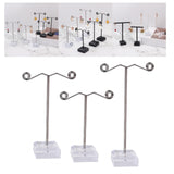 Maxbell 3 Pieces Earrings Display Stand Mini Earrings Storage Rack Girls Women