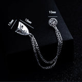 Maxbell Mask Men Suit Chain Brooch Fashion Statement for Wedding Tuxedo Shirts