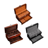 Maxbell Watch Box Container Wooden Practical Portable for Bracelet Watches Light Brown