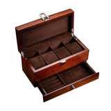 Maxbell Watch Box Container Wooden Practical Portable for Bracelet Watches Dark Brown