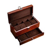 Maxbell Watch Box Container Wooden Practical Portable for Bracelet Watches Dark Brown