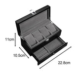 Maxbell Watch Box Container Wooden Practical Portable for Bracelet Watches Black