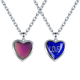 Maxbell Love Heart Mood Necklace Fashion with Photo Frame for Anniversary Women Her no Letters