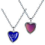 Maxbell Love Heart Mood Necklace Fashion with Photo Frame for Anniversary Women Her no Letters