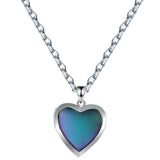 Maxbell Love Heart Mood Necklace Fashion with Photo Frame for Anniversary Women Her no Letters