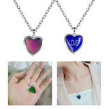 Maxbell Love Heart Mood Necklace Fashion with Photo Frame for Anniversary Women Her no Letters