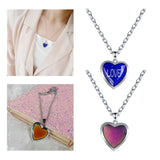 Maxbell Love Heart Mood Necklace Fashion with Photo Frame for Anniversary Women Her no Letters