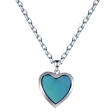 Maxbell Love Heart Mood Necklace Fashion with Photo Frame for Anniversary Women Her no Letters