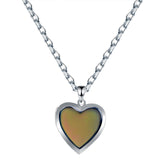 Maxbell Love Heart Mood Necklace Fashion with Photo Frame for Anniversary Women Her no Letters