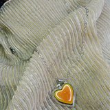 Maxbell Love Heart Mood Necklace Fashion with Photo Frame for Anniversary Women Her no Letters