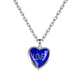 Maxbell Love Heart Mood Necklace Fashion with Photo Frame for Anniversary Women Her Love