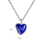 Maxbell Love Heart Mood Necklace Fashion with Photo Frame for Anniversary Women Her Love
