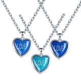 Maxbell Love Heart Mood Necklace Fashion with Photo Frame for Anniversary Women Her Love