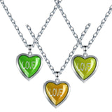 Maxbell Love Heart Mood Necklace Fashion with Photo Frame for Anniversary Women Her Love