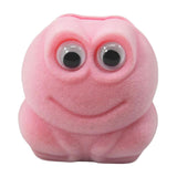 Maxbell Lovely Frog Ring Box Flocking Creative Cute for Earrings Engagement Birthday Pink