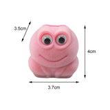 Maxbell Lovely Frog Ring Box Flocking Creative Cute for Earrings Engagement Birthday Pink