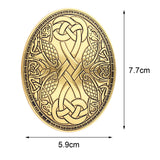 Maxbell Vintage Designed Oval Brooch Cloak Shawl Pin Sweater Accessories Fashionable Aureate