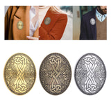 Maxbell Vintage Designed Oval Brooch Cloak Shawl Pin Sweater Accessories Fashionable Aureate