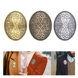 Maxbell Vintage Designed Oval Brooch Cloak Shawl Pin Sweater Accessories Fashionable Aureate