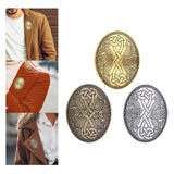 Maxbell Vintage Designed Oval Brooch Cloak Shawl Pin Sweater Accessories Fashionable Aureate