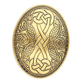 Maxbell Vintage Designed Oval Brooch Cloak Shawl Pin Sweater Accessories Fashionable Aureate