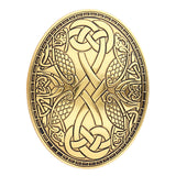 Maxbell Vintage Designed Oval Brooch Cloak Shawl Pin Sweater Accessories Fashionable Aureate