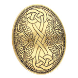 Maxbell Vintage Designed Oval Brooch Cloak Shawl Pin Sweater Accessories Fashionable Aureate