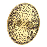 Maxbell Vintage Designed Oval Brooch Cloak Shawl Pin Sweater Accessories Fashionable Aureate