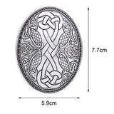 Maxbell Vintage Designed Oval Brooch Cloak Shawl Pin Sweater Accessories Fashionable Argent