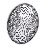 Maxbell Vintage Designed Oval Brooch Cloak Shawl Pin Sweater Accessories Fashionable Argent