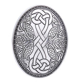Maxbell Vintage Designed Oval Brooch Cloak Shawl Pin Sweater Accessories Fashionable Argent