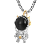 Maxbell Astronaut Pendant Necklace Necklace Chain Creative for Couples Boys Girls