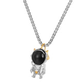 Maxbell Astronaut Pendant Necklace Necklace Chain Creative for Couples Boys Girls