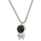 Maxbell Astronaut Pendant Necklace Necklace Chain Creative for Couples Boys Girls