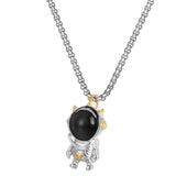 Maxbell Astronaut Pendant Necklace Necklace Chain Creative for Couples Boys Girls