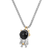 Maxbell Astronaut Pendant Necklace Necklace Chain Creative for Couples Boys Girls