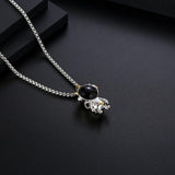 Maxbell Astronaut Pendant Necklace Necklace Chain Creative for Couples Boys Girls