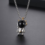 Maxbell Astronaut Pendant Necklace Necklace Chain Creative for Couples Boys Girls