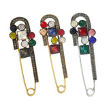 Maxbell Brooch Pin Sweater Shawl Clips Glitter for Ornament Christmas Women Girls Golden