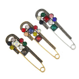 Maxbell Brooch Pin Sweater Shawl Clips Glitter for Ornament Christmas Women Girls Golden