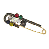 Maxbell Brooch Pin Sweater Shawl Clips Glitter for Ornament Christmas Women Girls Golden