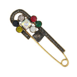 Maxbell Brooch Pin Sweater Shawl Clips Glitter for Ornament Christmas Women Girls Golden