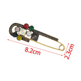 Maxbell Brooch Pin Sweater Shawl Clips Glitter for Ornament Christmas Women Girls Golden