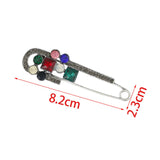 Maxbell Brooch Pin Sweater Shawl Clips Glitter for Ornament Christmas Women Girls Silver