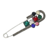 Maxbell Brooch Pin Sweater Shawl Clips Glitter for Ornament Christmas Women Girls Silver