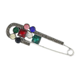 Maxbell Brooch Pin Sweater Shawl Clips Glitter for Ornament Christmas Women Girls Silver