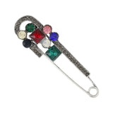 Maxbell Brooch Pin Sweater Shawl Clips Glitter for Ornament Christmas Women Girls Silver