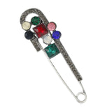 Maxbell Brooch Pin Sweater Shawl Clips Glitter for Ornament Christmas Women Girls Silver